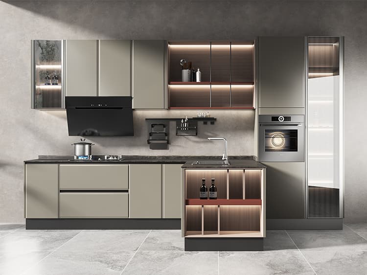 Contemporary grey and bronze Suofeiya kitchen